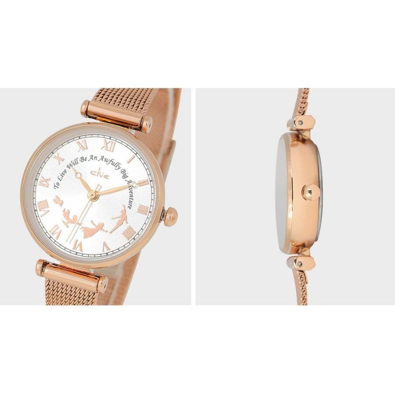 🔥พร้อมส่ง🌟ลิขสิทธิ์แท้🌟นาฬิกาปีเตอร์แพน CLUE x Disney Peter Pan Neverland - Rose Gold