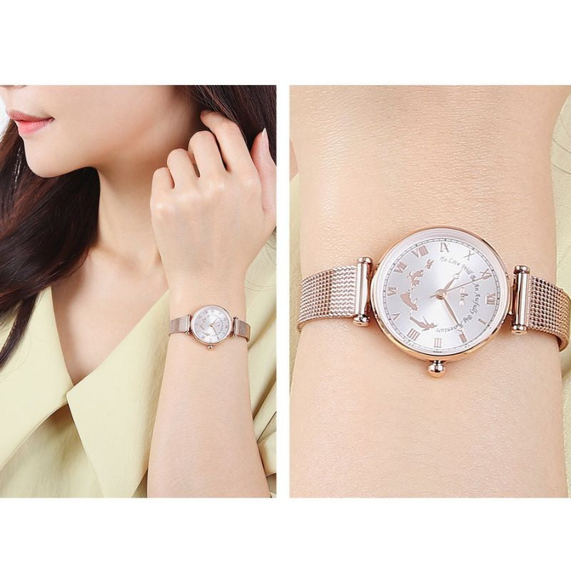 🔥พร้อมส่ง🌟ลิขสิทธิ์แท้🌟นาฬิกาปีเตอร์แพน CLUE x Disney Peter Pan Neverland - Rose Gold
