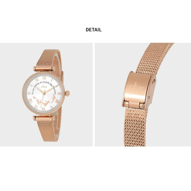🔥พร้อมส่ง🌟ลิขสิทธิ์แท้🌟นาฬิกาปีเตอร์แพน CLUE x Disney Peter Pan Neverland - Rose Gold
