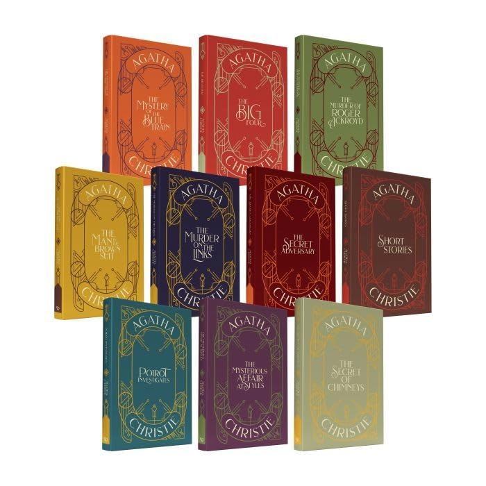 Hardcover Agatha Christie Mysteries 10 Books Collection Set หนังสือ ปกแข็ง
