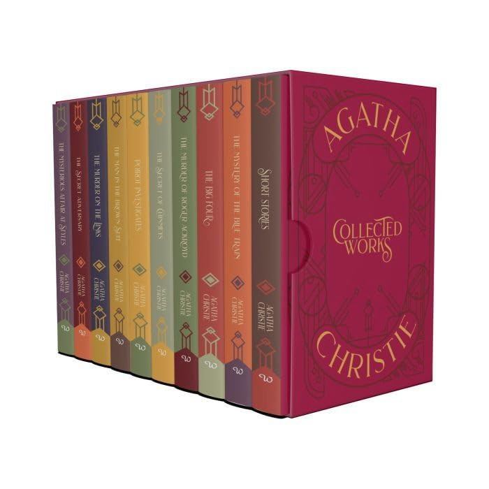Hardcover Agatha Christie Mysteries 10 Books Collection Set หนังสือ ปกแข็ง