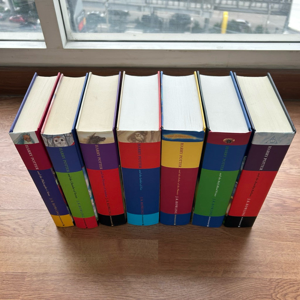 [1st Printings Bloomsbury UK] Harry Potter Complete Large Print Edition Hardcover First Edition First Printing Set