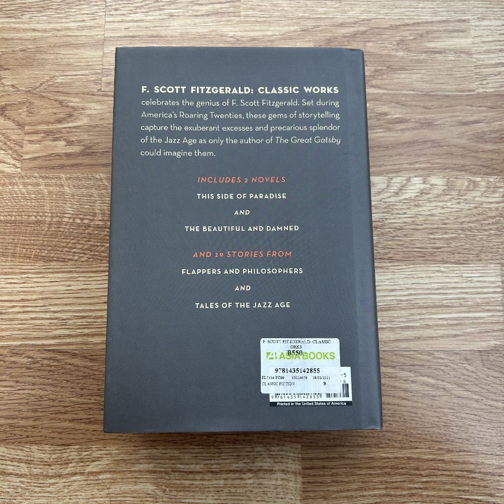 Hardcover Classic Works of F. Scott Fitzgerald Fall River Press หนังสือรวมผลงาน F. Scott Fitzgerald ปกแข็ง