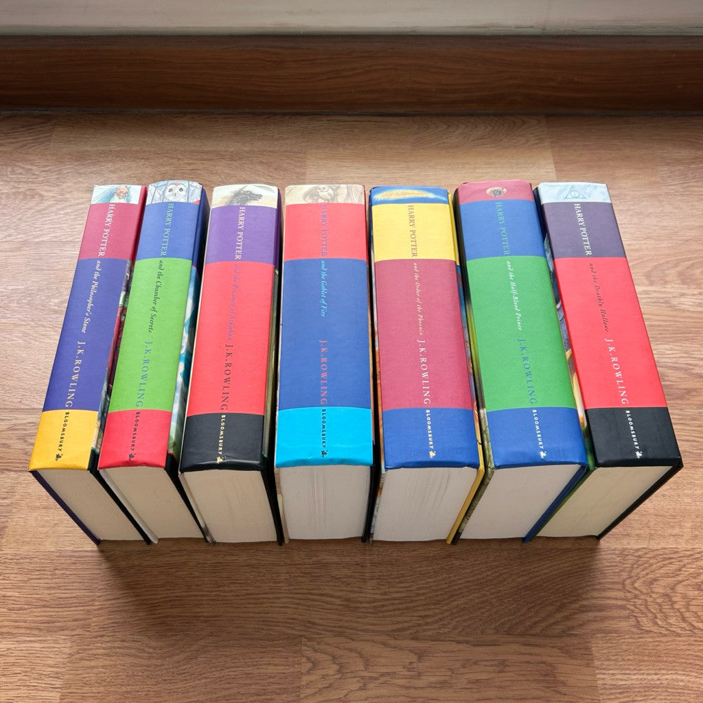 [1st Printings Bloomsbury UK] Harry Potter Complete Large Print Edition Hardcover First Edition First Printing Set