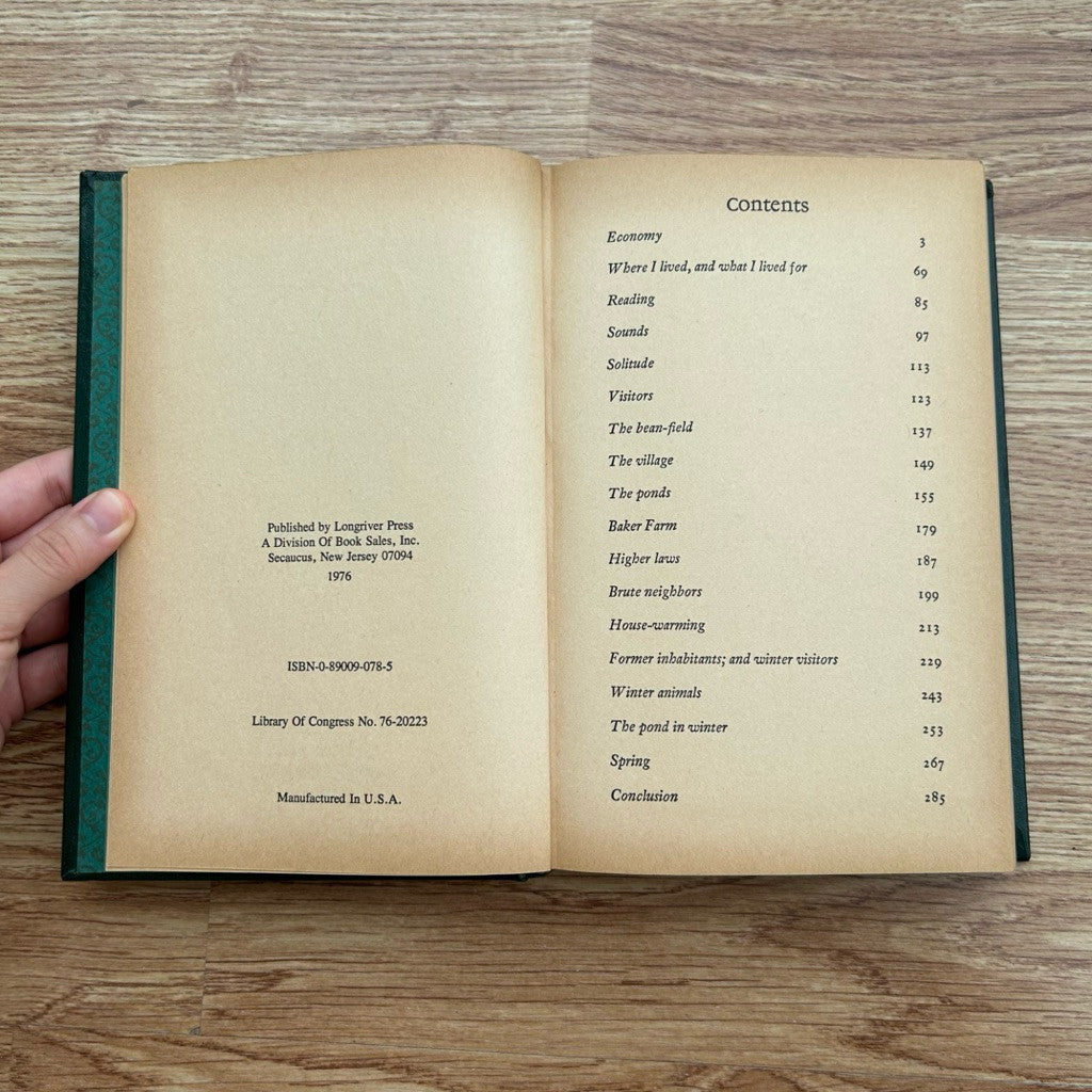 Hardcover Walden by Henry David Thoreau หนังสือ วอลเดน ปกแข็ง