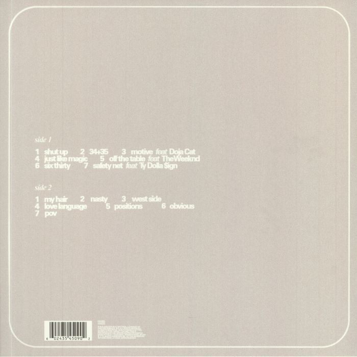 แผ่นเสียง Vinyl LP Ariana GRANDE : Positions แผ่นไวนิล