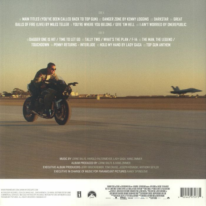 แผ่นเสียง Vinyl LP LADY GAGA / ONEREPUBLIC / HANS ZIMMER Top Gun Maverick แผ่นไวนิล