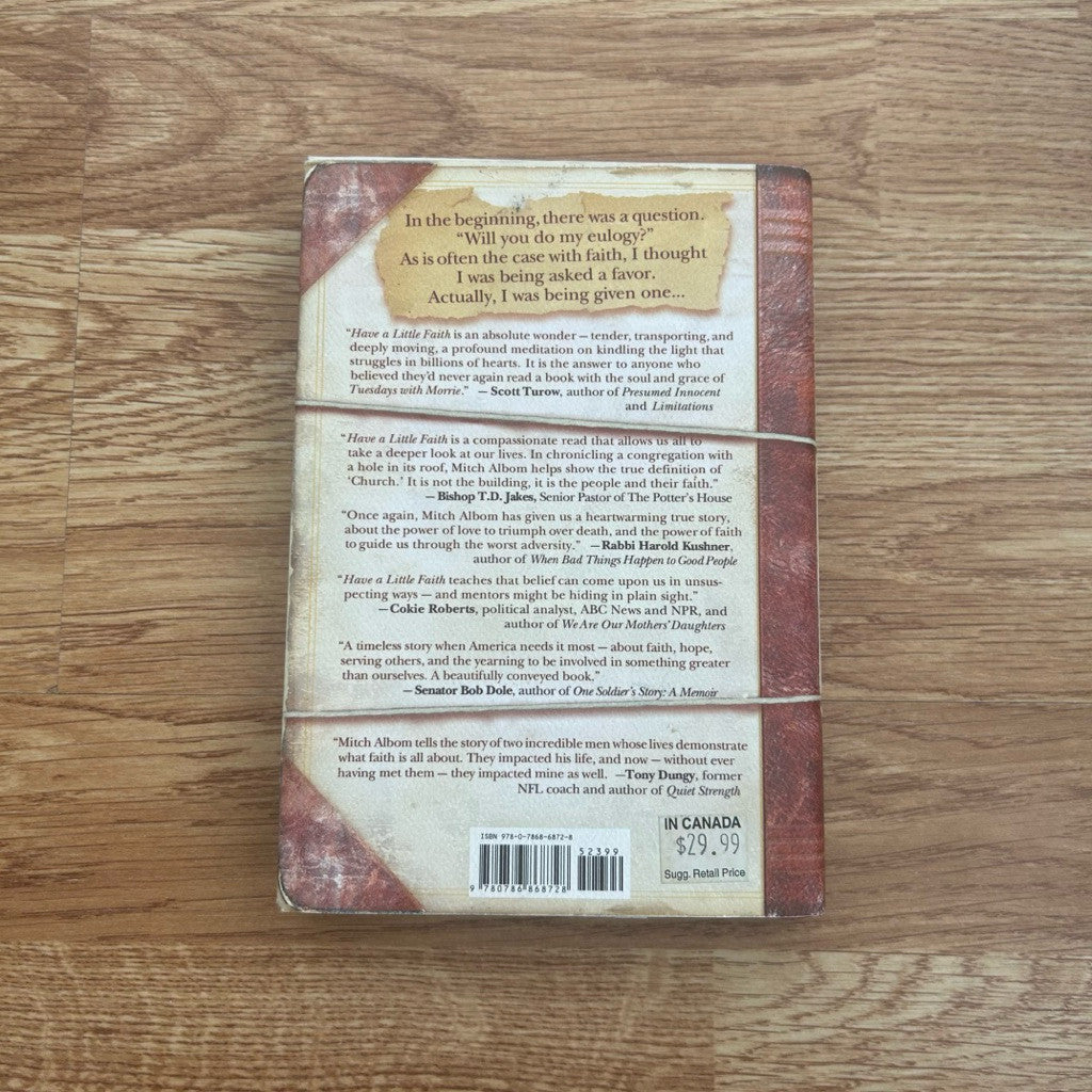 Hardcover Have a Little Faith by Mitch Albom หนังสือ มองสิ่งเล็กเพื่อพบสิ่งใหญ่ มิตช์ อัลบอม ปกแข็ง