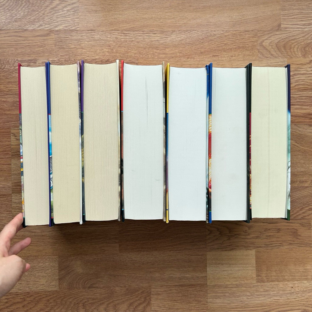 [1st Printings Bloomsbury UK] Harry Potter Complete Large Print Edition Hardcover First Edition First Printing Set