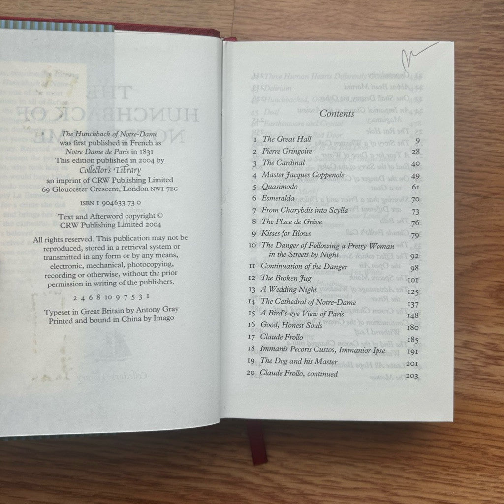 Glided-edge Hardcover The Hunchback Of Notre-Dame by Victor Hugo หนังสือ ไอ้ค่อมแห่งโนเตรอดาม ปกแข็ง