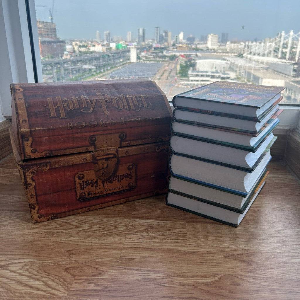 ชุดหีบหนังสือแฮร์รี่ พอตเตอร์ ศิลาอาถรรพ์,ห้องแห่งความลับ,นักโทษแห่งอัซคาบัน ,ถ้วยอัคนี,เครื่องรางยมทูต Harry Potter