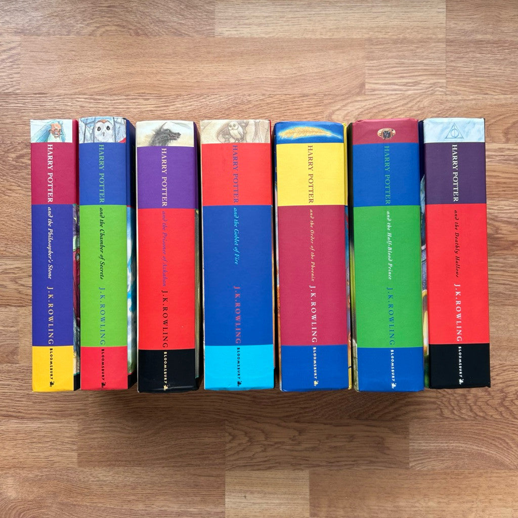 [1st Printings Bloomsbury UK] Harry Potter Complete Large Print Edition Hardcover First Edition First Printing Set