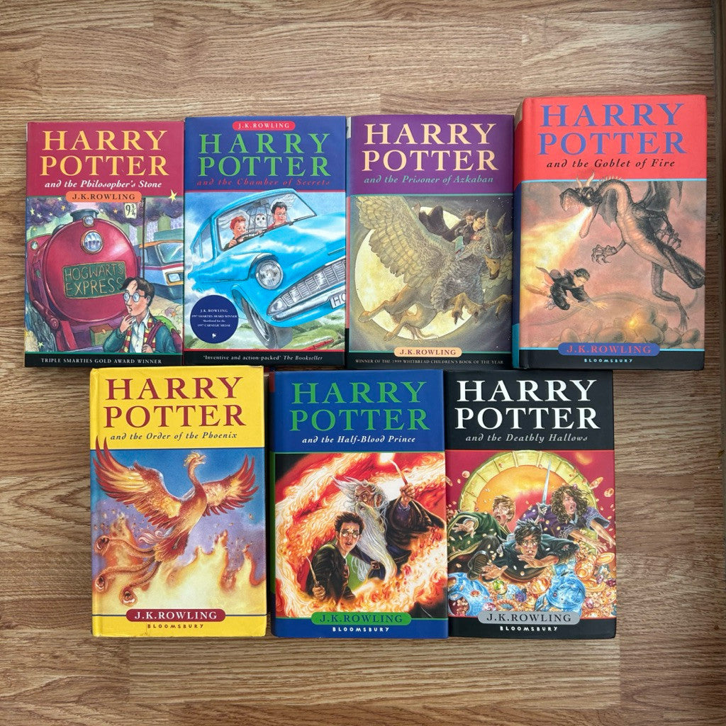 Early Printings Bloomsbury UK Hardcover Harry Potter Complete Book Set 1-7 J.K Rowling ชุดหนังสือแฮร์รี่ พอตเตอร์ ปกแข็ง