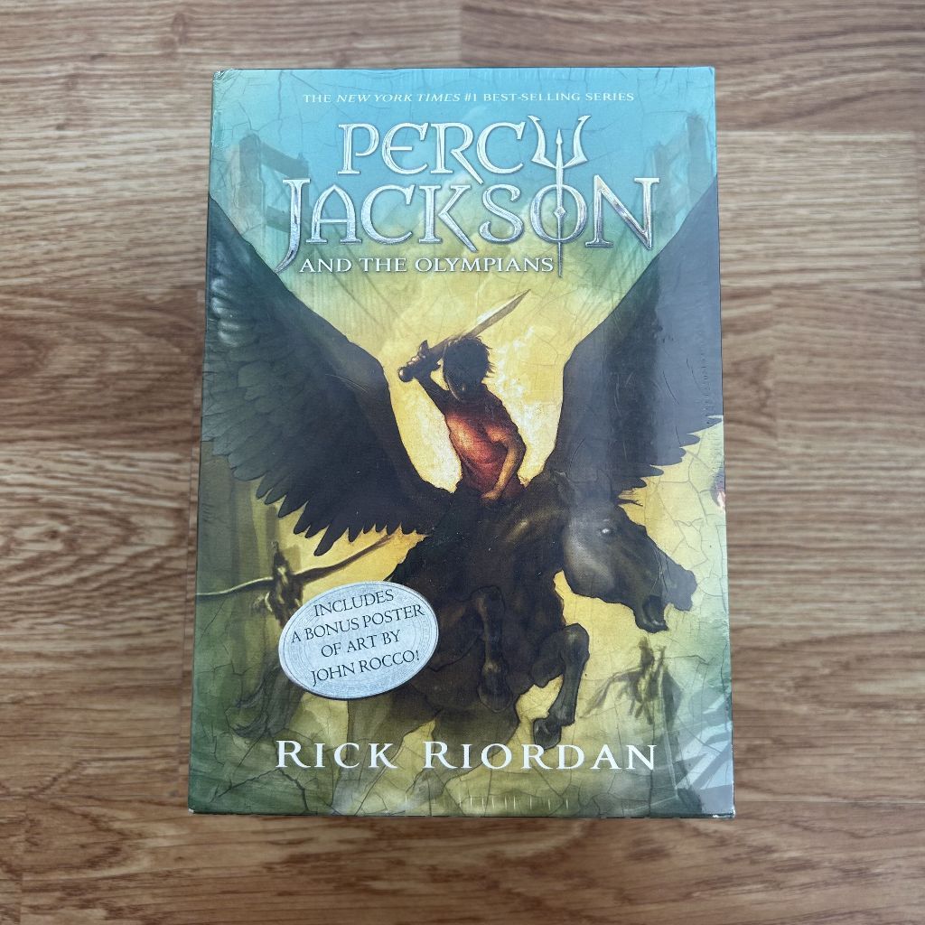 Percy Jackson and the Olympians 5 Book Paperback Box Set By Rick Riordan ชุดหนังสือภาษาอังกฤษ เพอร์ซีย์ แจ็กสัน