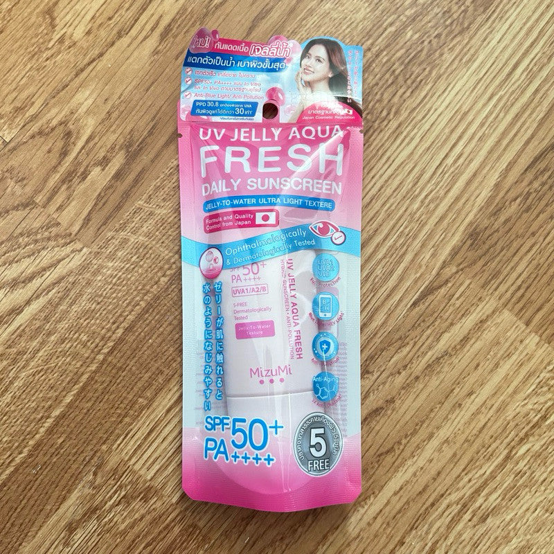 ☀️ล็อตใหม่ล่าสุดๆExp.08/2027☀️กันแดด Mizumi UV Water สูตรสีฟ้า/สีส้ม กันน้ำ SPF50+ 40 g กรัม UV Jelly Aqua Fresh Daily