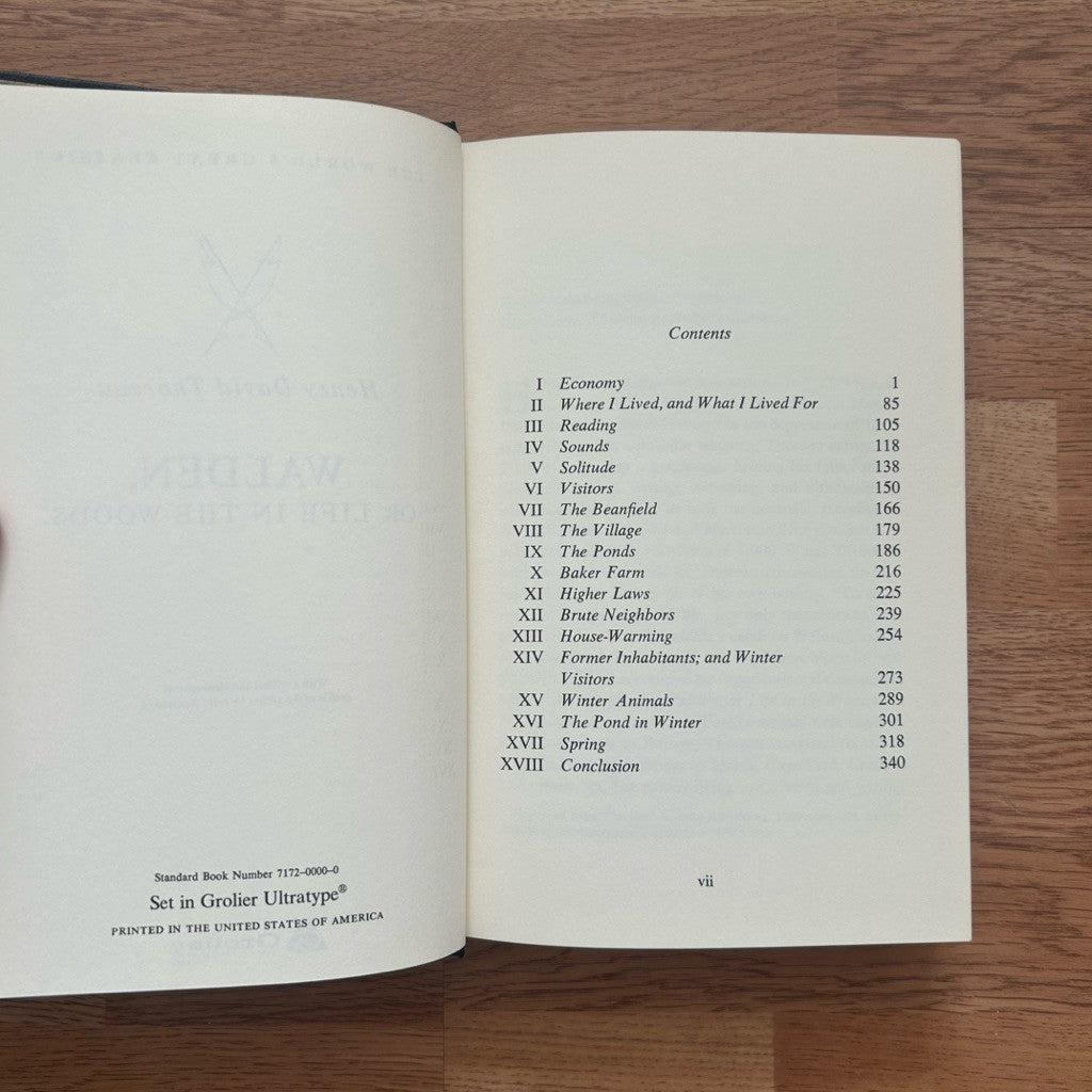 Hardcover Walden by Henry David Thoreau หนังสือ ภาษาอังกฤษ ปกแข็ง