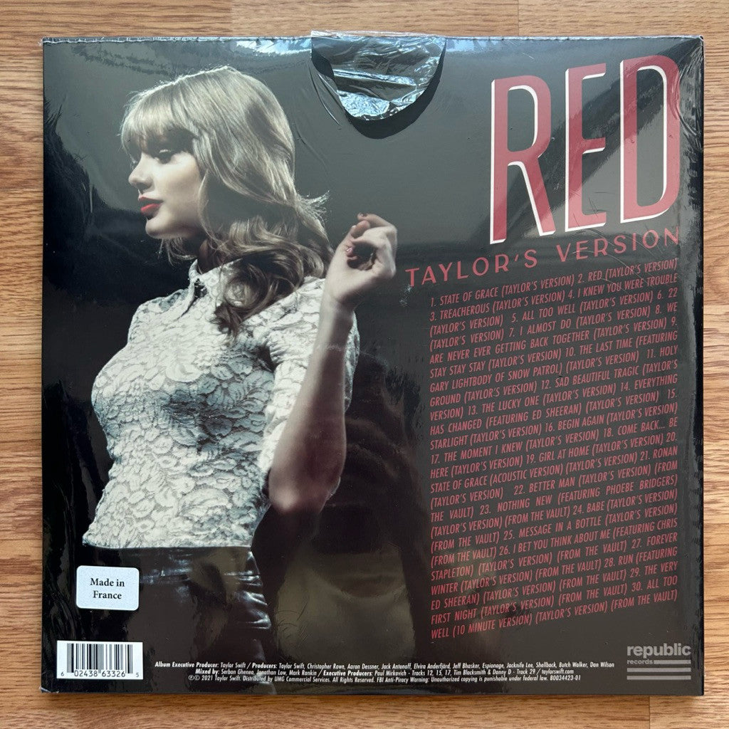 พร้อมส่ง🔥 แผ่นเสียง Vinyl LP Taylor Swift - Red (Taylor's Version) (4LP) แผ่นไวนิล [ใหม่และซีล SS]