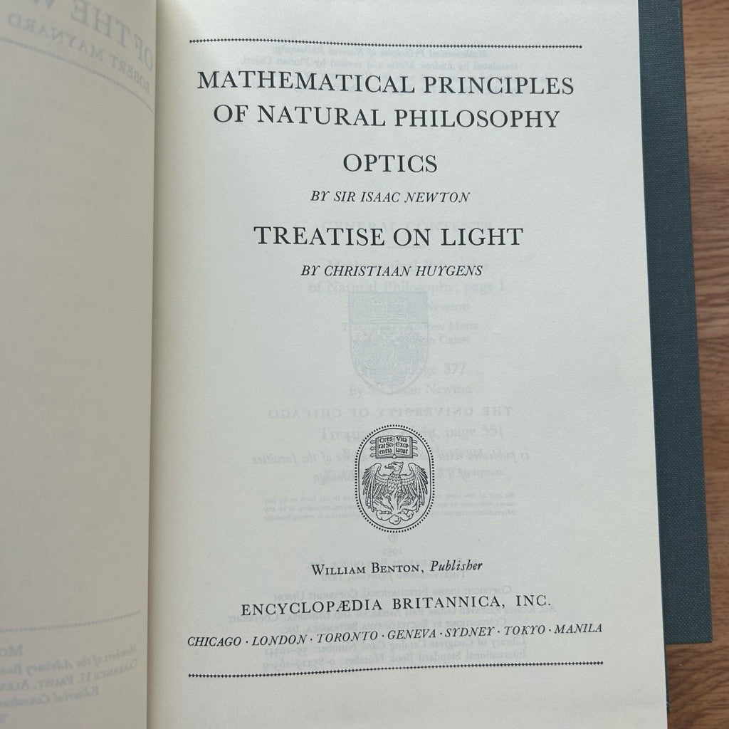Hardcover Homer / Plotinus / Newton & Huygens / Adam Smith / Goethe หนังสือ ภาษาอังกฤษ ปกแข็ง