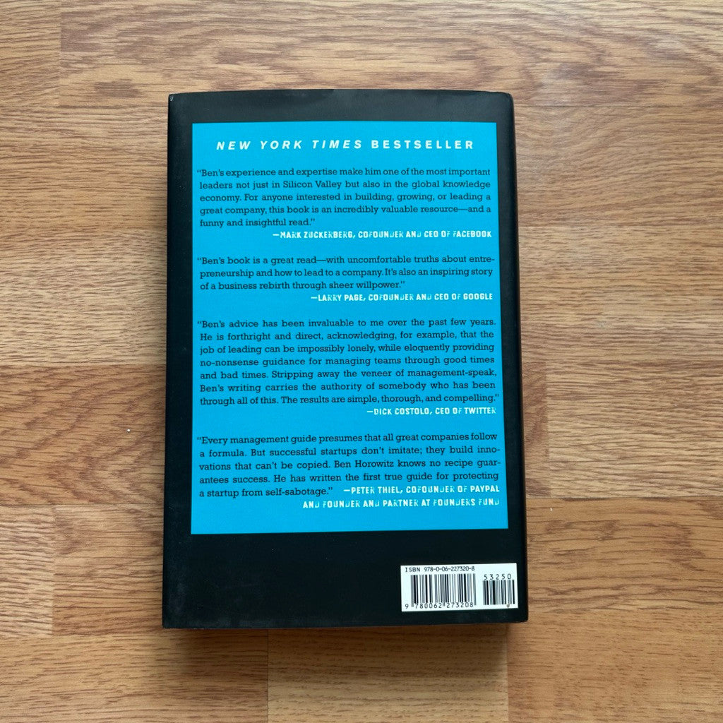 Hardcover The Hard Thing About Hard Things by Ben Horowitz หนังสือ ปกแข็ง