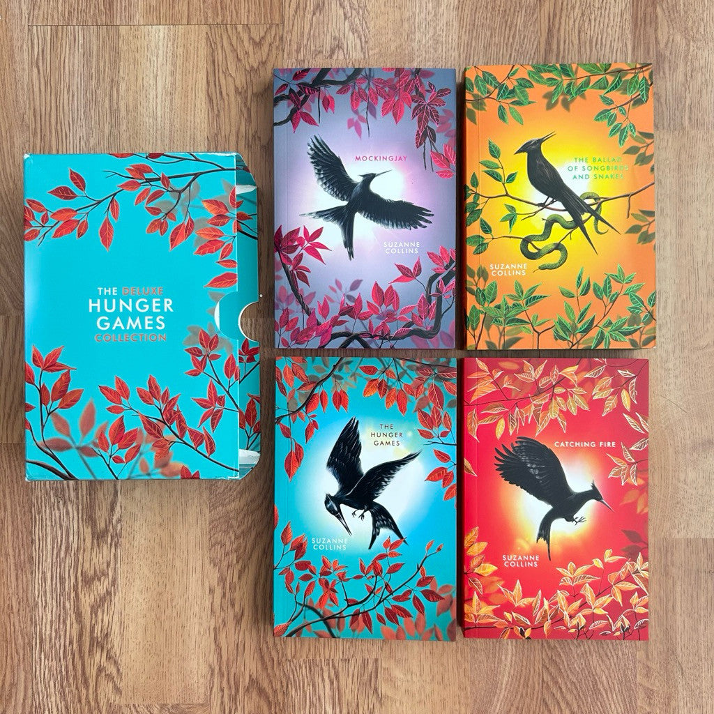 Box Set 4-Book Paperback The Hunger Games, Catching Fire, Mockingjay, The Ballad of Songbirds - Suzanne Collins