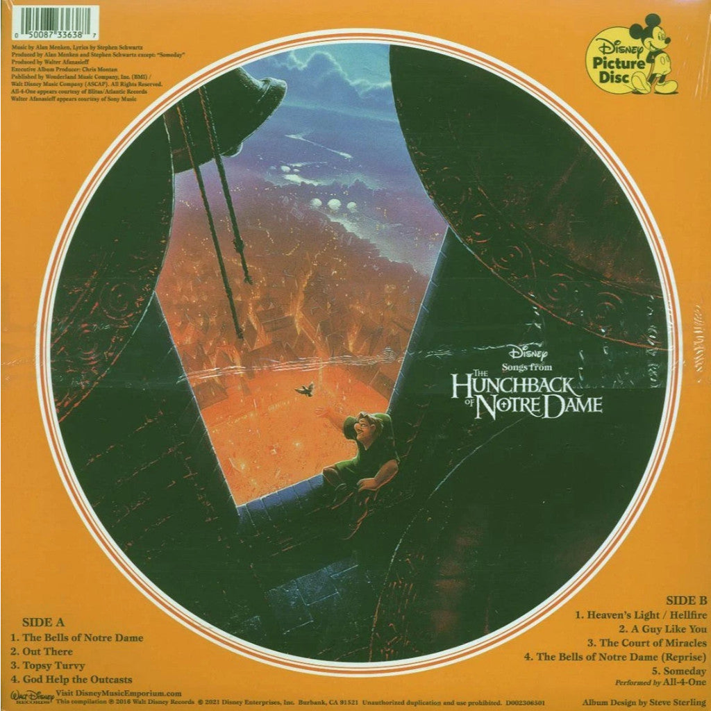 พร้อมส่ง🔥 แผ่นเสียง vinyl  Songs From The Hunchback Of The Nothre Dame Picture Disc ไวนิล LP  [ใหม่และซีล SS]