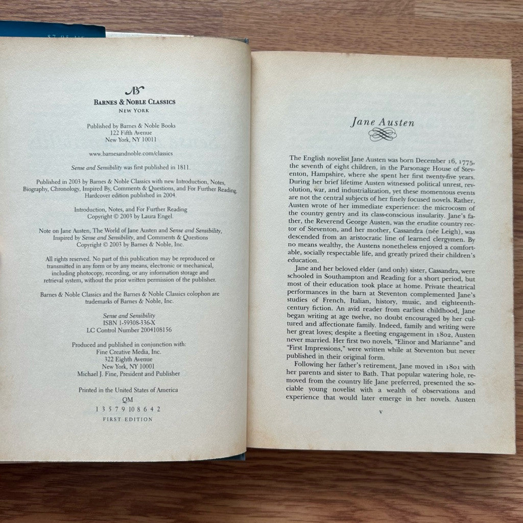 Hardcover Sense and Sensibility by Jane Austen หนังสือ ภาษาอังกฤษ ปกแข็ง