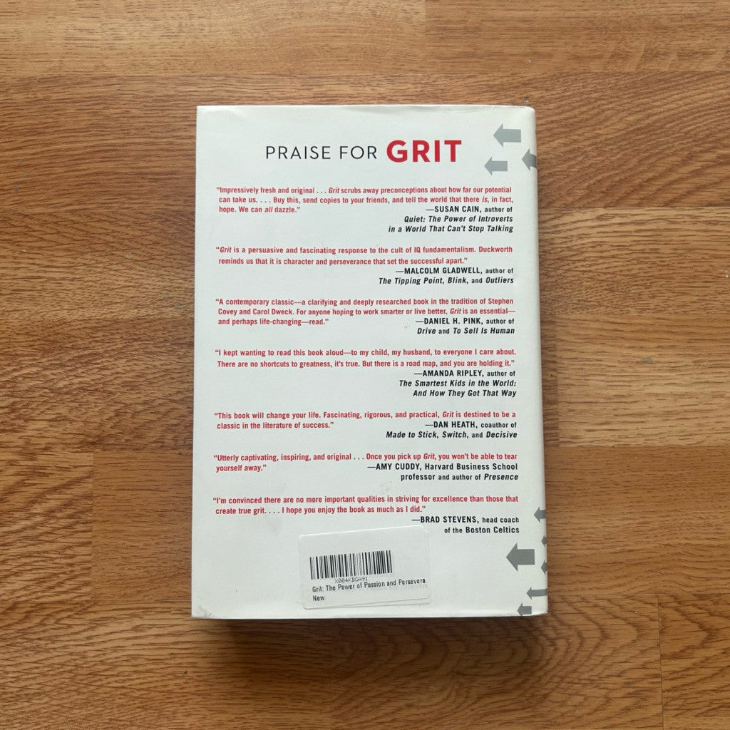 Hardcover Grit: The Power of Passion and Perseverance by Angela Duckworth หนังสือ ปกแข็ง