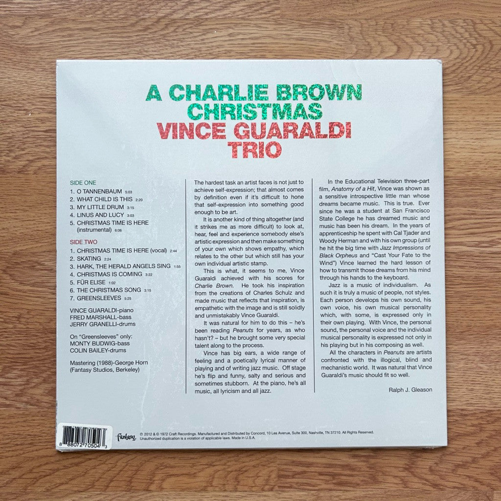 พร้อมส่ง🔥แผ่นเสียง Vinyl LP Vince Guaraldi Trio - A Charlie Brown Christmas (Original Soundtrack) [ใหม่และซีล SS]