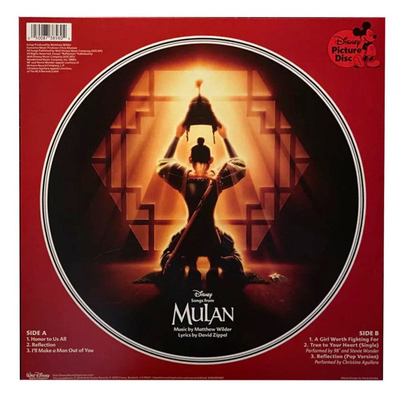 แผ่นเสียง Vinyl LP Songs From Mulan Picture Disc [ใหม่และซีล SS]