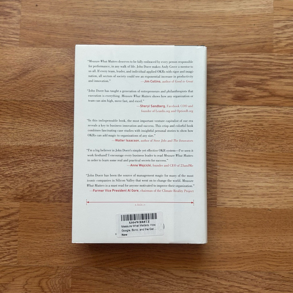 Hardcover Measure What Matters by John Doerr หนังสือ ปกแข็ง