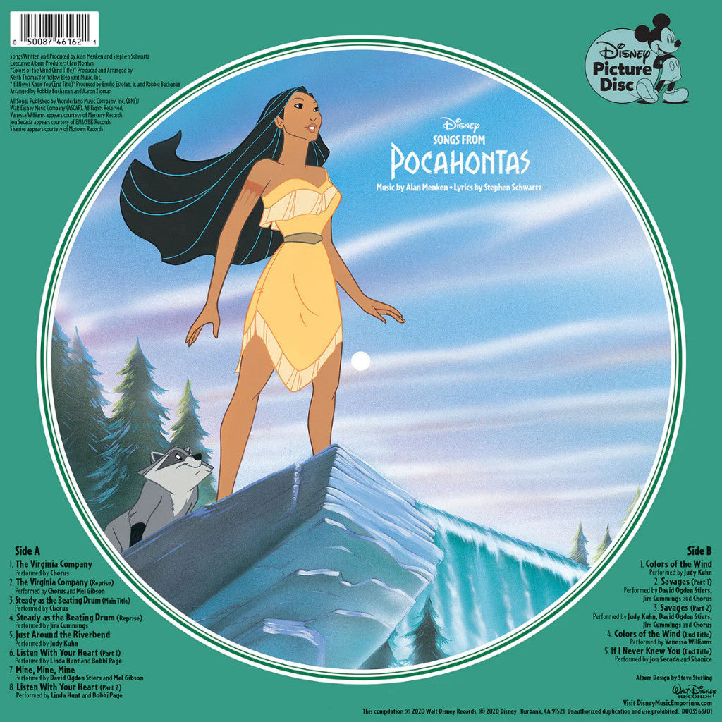พร้อมส่ง🔥 แผ่นเสียง Vinyl LP Alan Menken - Songs from Pocahontas Picture Disc แผ่นไวนิล [ใหม่และซีล SS]