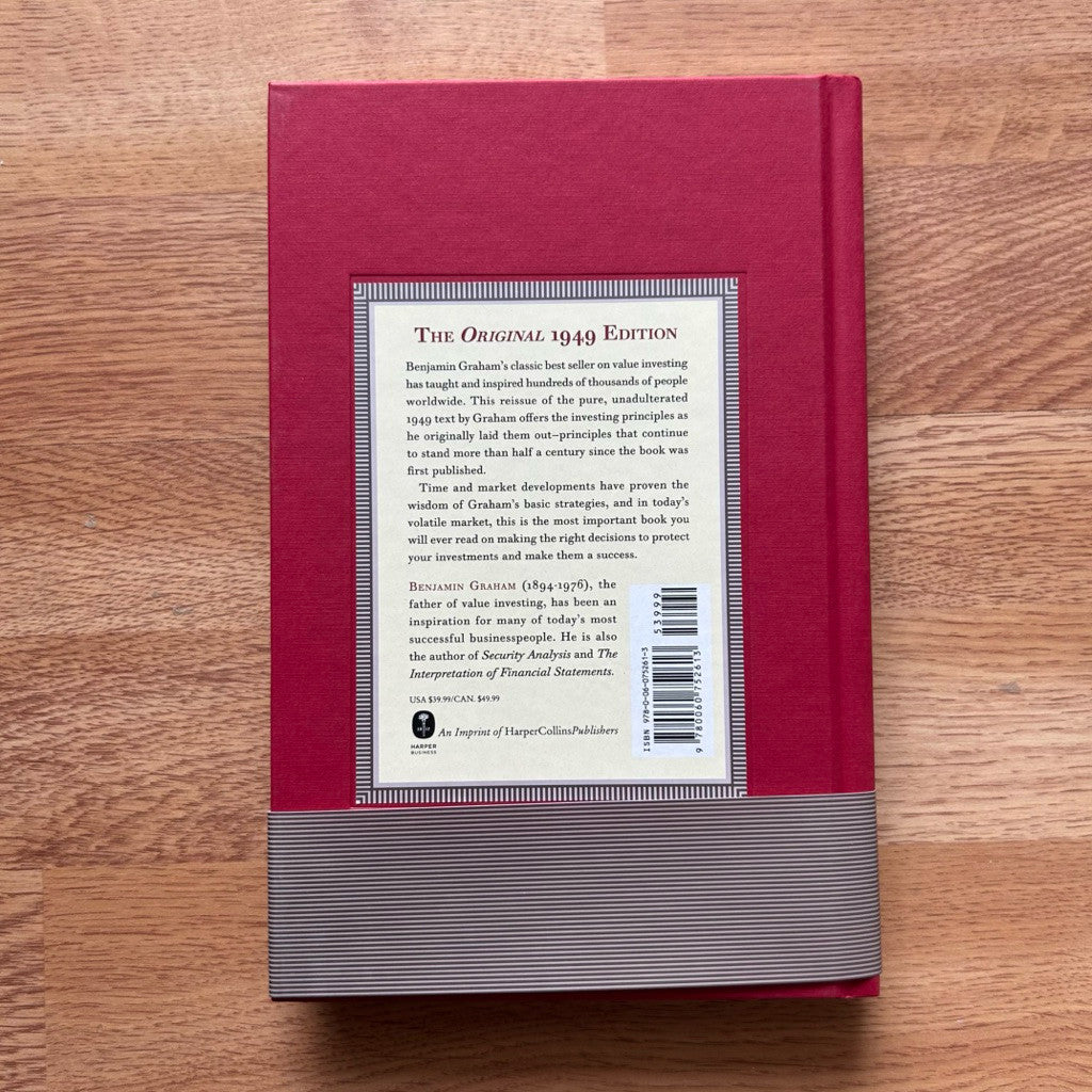 Hardcover The Intelligent Investor The Original 1949 Edition by Benjamin Graham หนังสือ ปกแข็ง