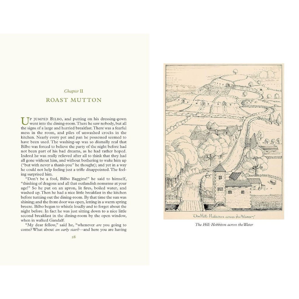 Hardcover The Hobbit Illustrated by J. R. R. Tolkien หนังสือ ปกแข็ง