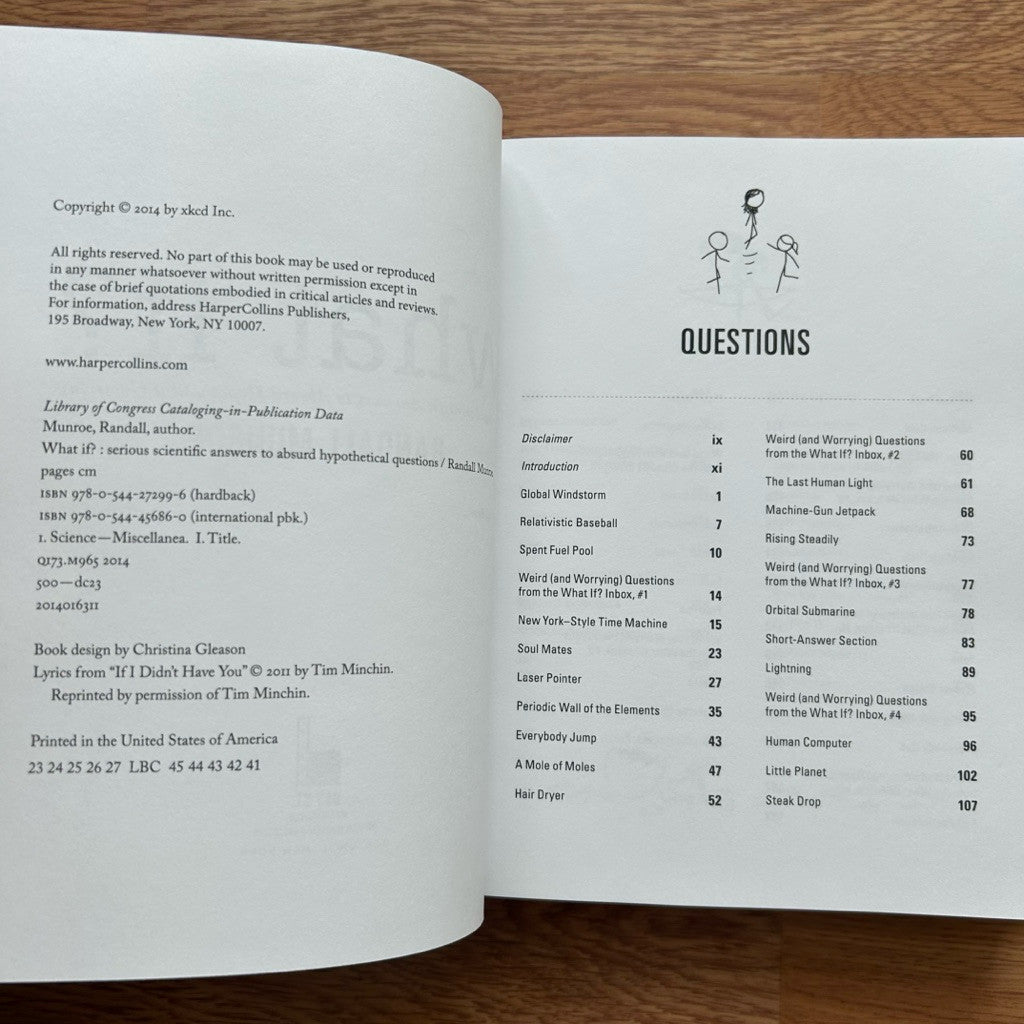 Hardcover What If?: Serious Scientific Answers to Absurd Hypothetical Questions by Randall Munroe หนังสือ ปกแข็ง