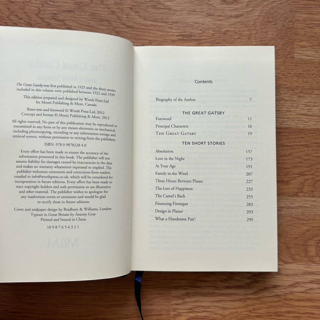 Hardcover The Great Gatsby by F. Scott Fitzgerald หนังสือ สุดที่รักผู้มั่งคั่ง F. Scott Fitzgerald ภาษอังกฤษ ปกแข็ง