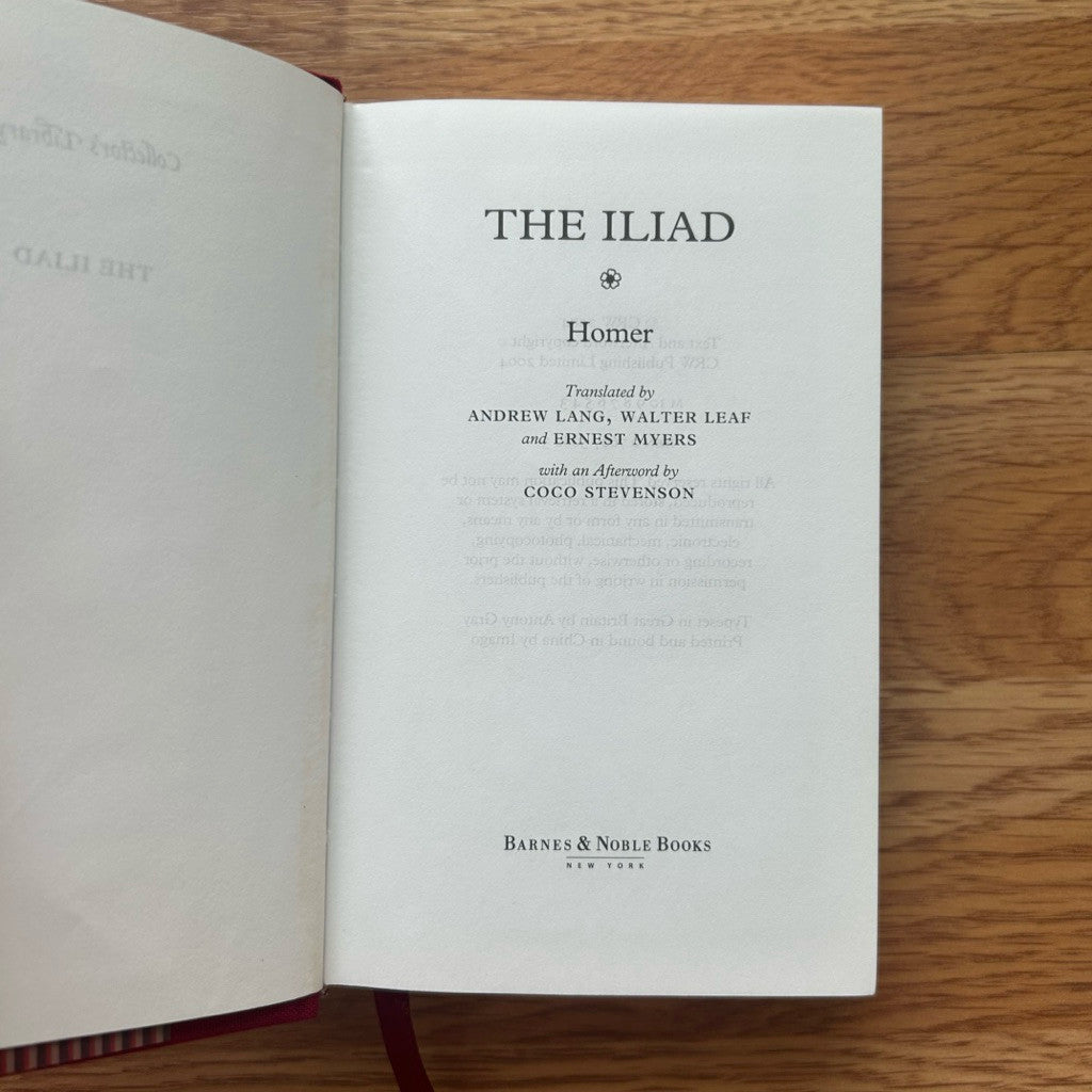 Hardcover The Iliad by Homer หนังสือ มหากาพย์อิเลียด (The Iliad) โดย โฮเมอร์ (Homer) ปกแข็ง