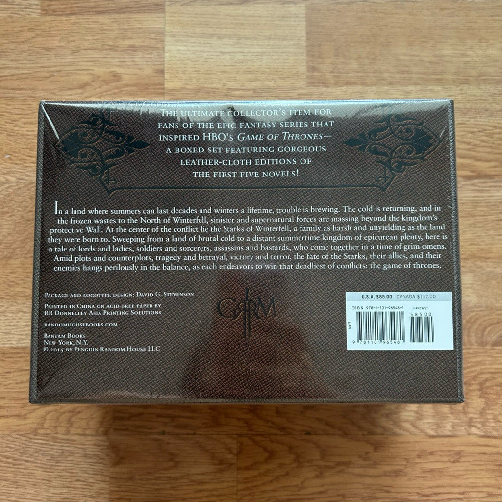 Box Set Hardcover A Game of Thrones (Song of Ice and Fire Series) Set of 5 books หนังสือ ปกแข็ง