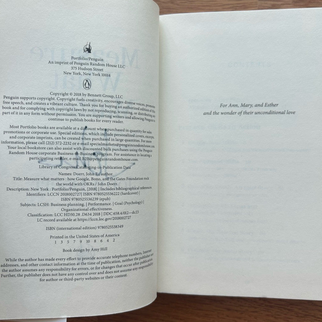 Hardcover Measure What Matters by John Doerr หนังสือ ปกแข็ง