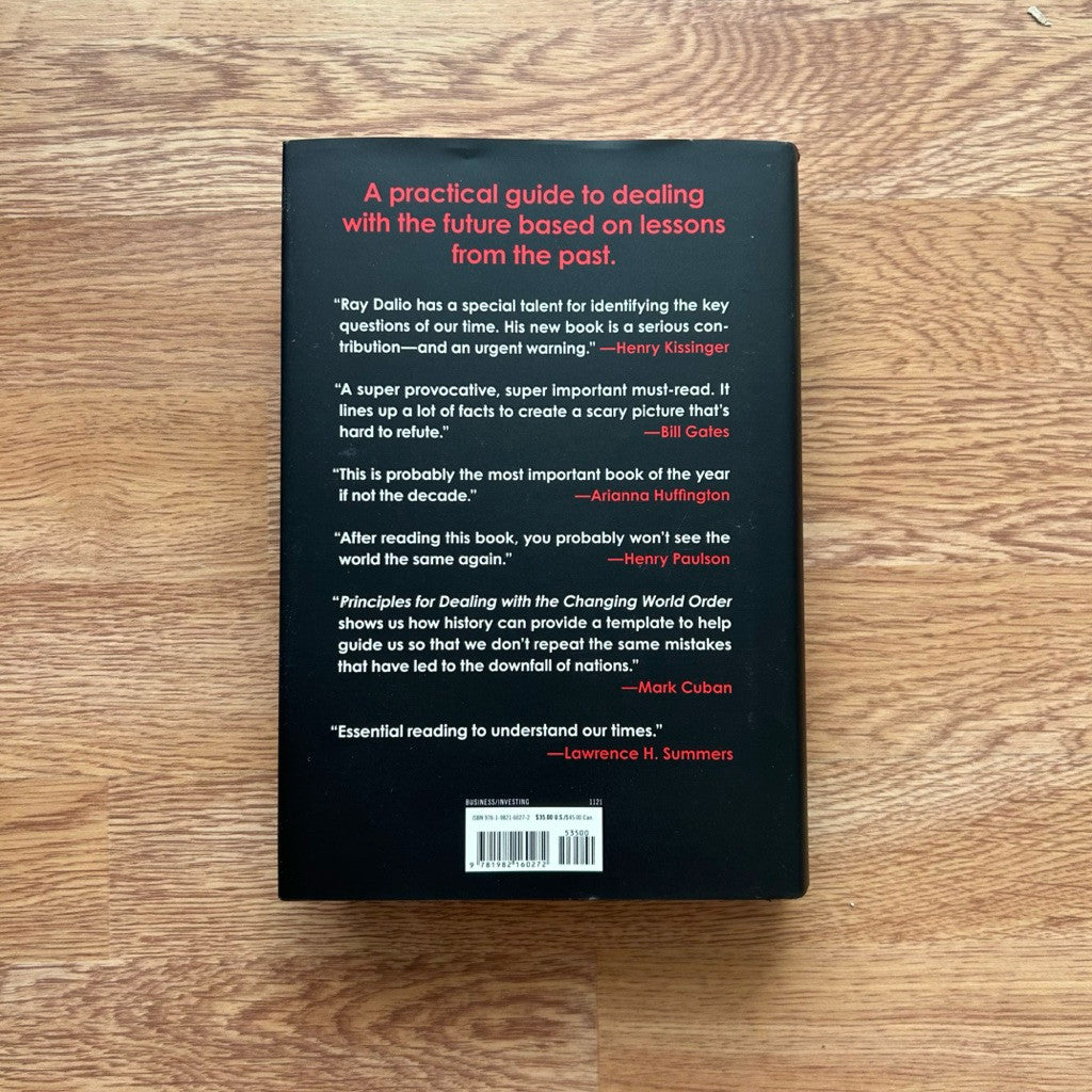 Hardcover Principles for Dealing with the Changing World Order Why Nations Succeed and Fail by Ray Dalio หนังสือ