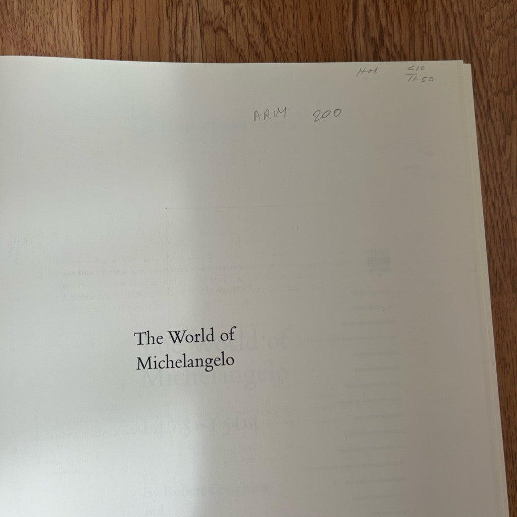 Hardcover The World of Michelangelo 1475-1564 by Robert Coughlan หนังสือ  ปกแข็ง