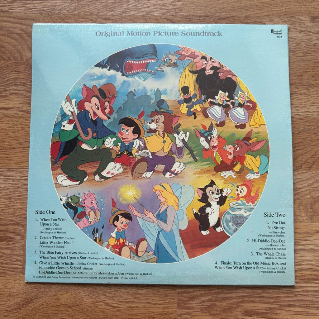 พร้อมส่ง🔥 แผ่นเสียง Vinyl LP Walt Disney's Pinocchio picture disc แผ่นไวนิล [ใหม่และซีล SS]