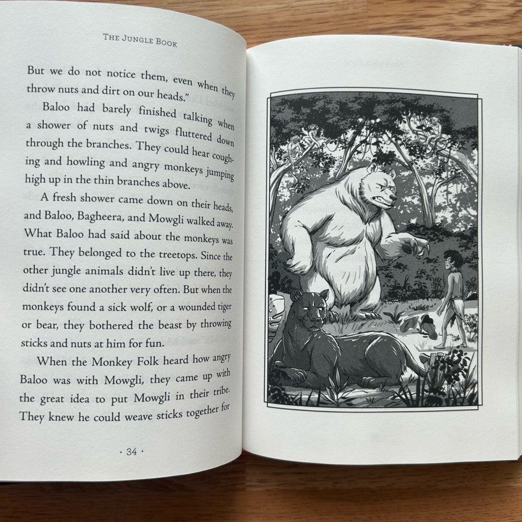 Hardcover The Jungle Book by Rudyard Kipling หนังสือ ปกแข็ง