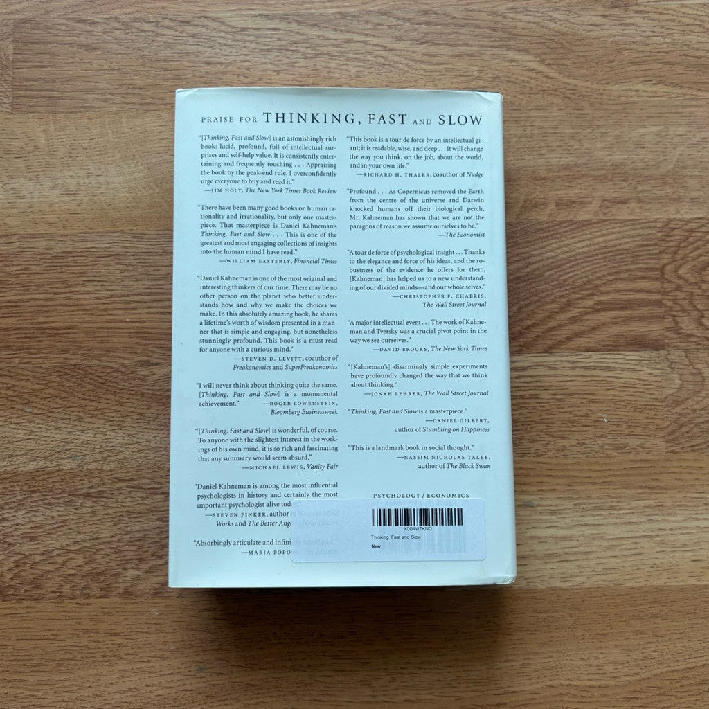 Hardcover Thinking, Fast and Slow by Daniel Kahneman หนังสือ ปกแข็ง