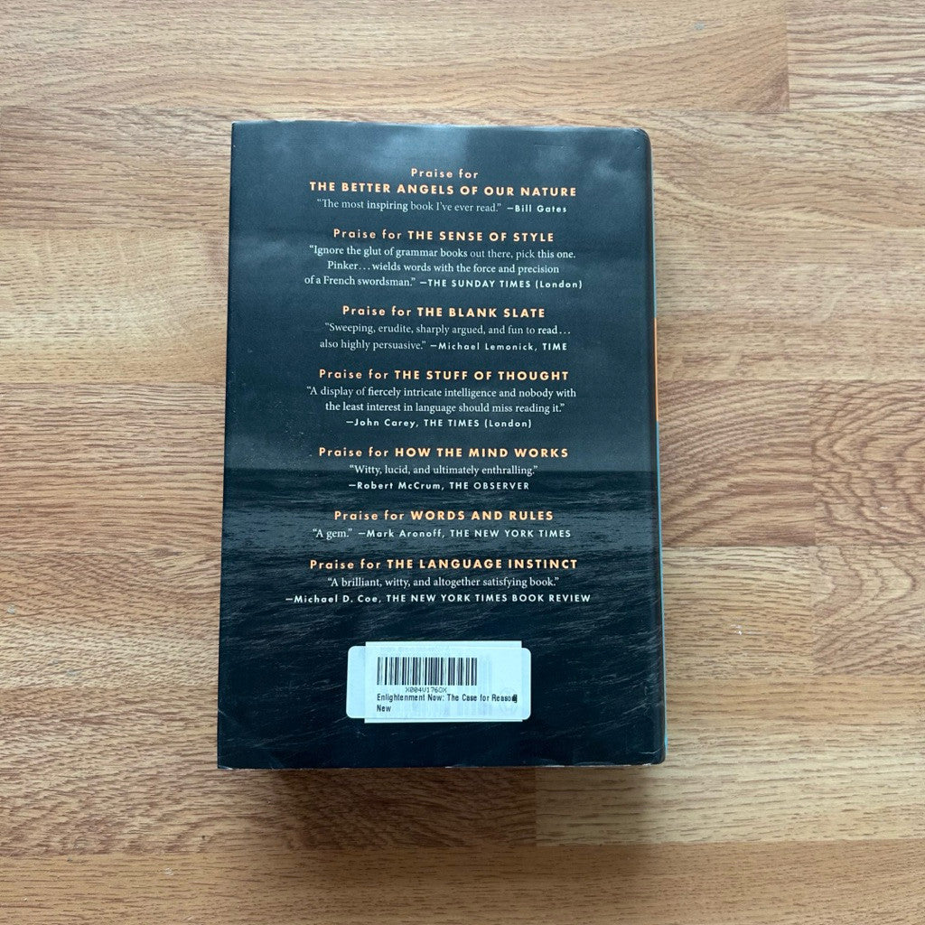 Hardcover Enlightenment Now: The Case for Reason, Science, Humanism, and Progress by Steven Pinker หนังสือ ปกแข็ง