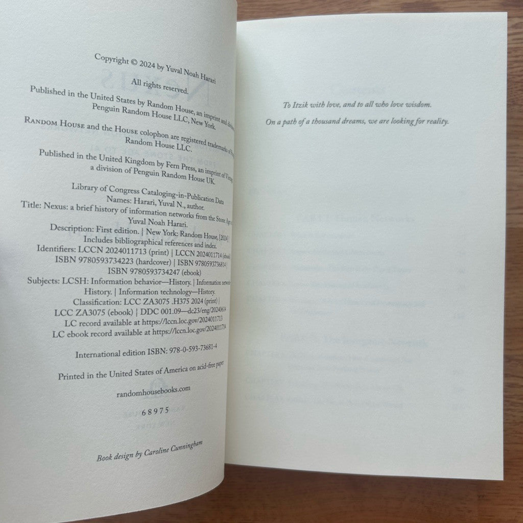 Hardcover Nexus: A Brief History of Information Networks from the Stone Age to AI by Yuval Noah Harari หนังสือ ปกแข็ง