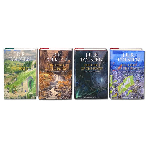 Hardcover J. R. R. Tolkien - The Hobbit & The Lord of the Rings Illustrated by Alan Lee Box Set หนังสือ ปกแข็ง
