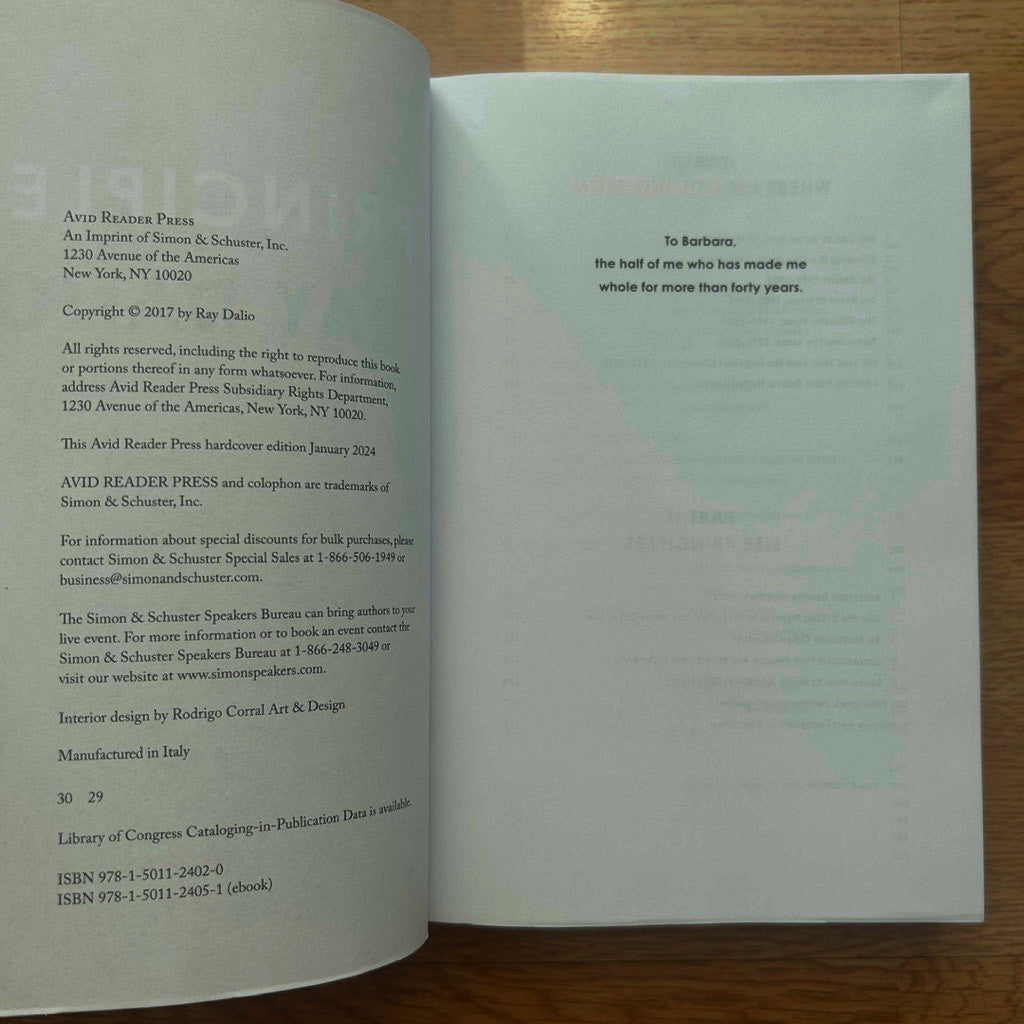 Hardcover Ray Dalio - Principles : Life and Work หนังสือ ปกแข็ง