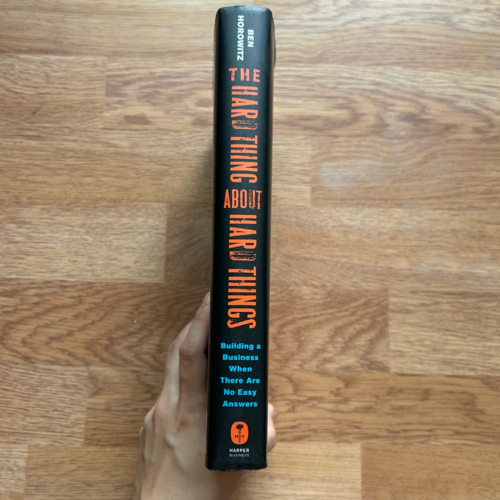 Hardcover The Hard Thing About Hard Things by Ben Horowitz หนังสือ ปกแข็ง