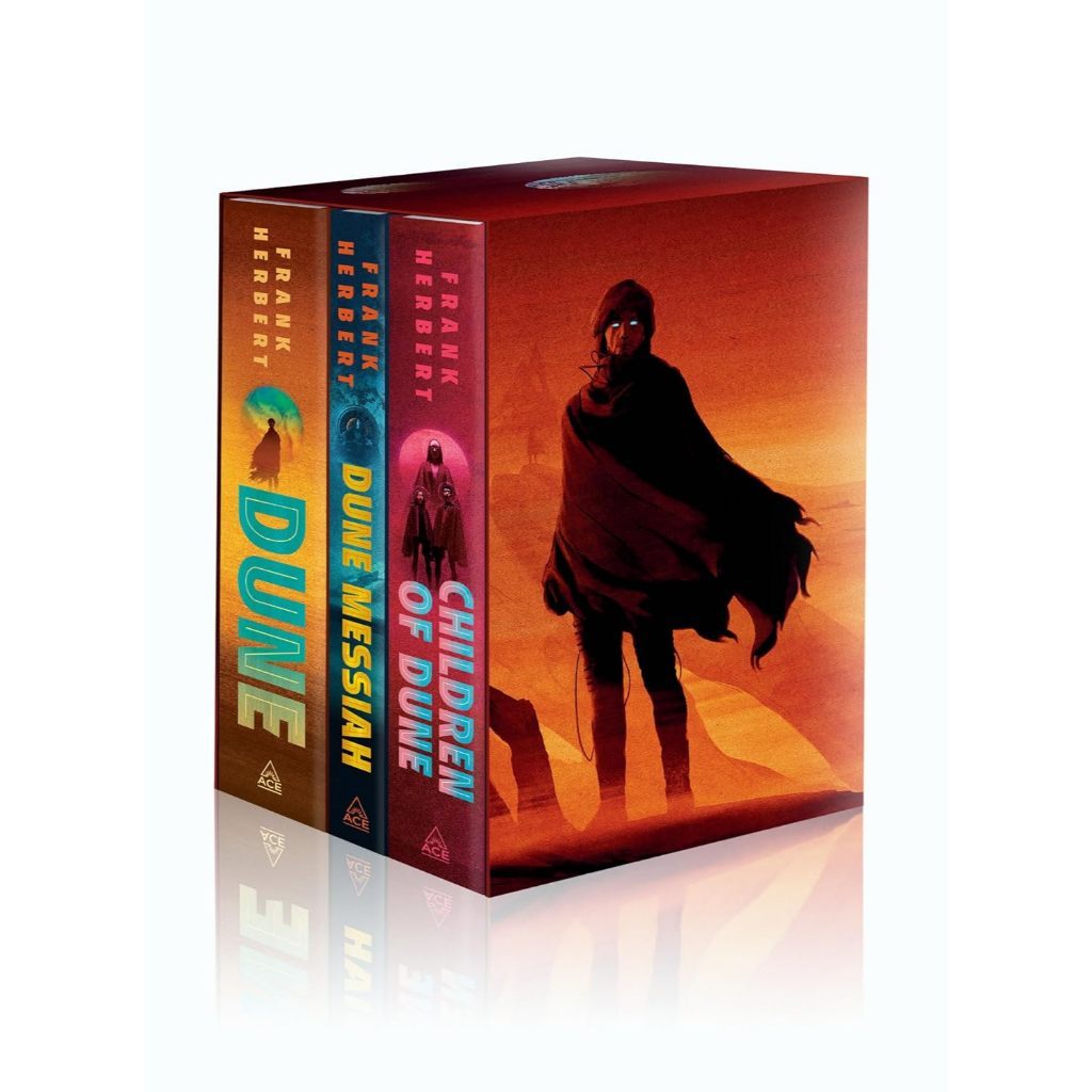พร้อมส่ง🔥Hardcover Frank Herbert Deluxe Hardcover Boxed Set: Dune, Dune Messiah, and Children of Dune หนังสือ ปกแข็ง