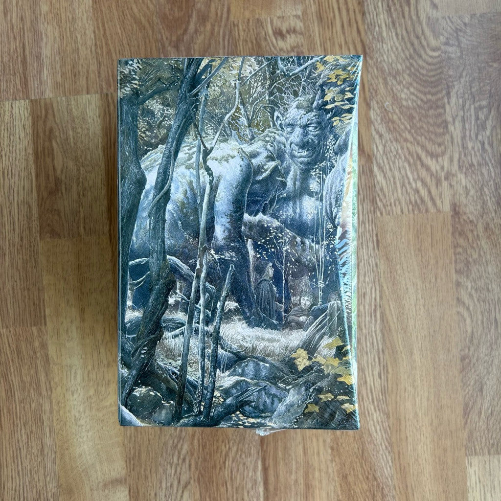 Hardcover J. R. R. Tolkien - The Hobbit & The Lord of the Rings Illustrated by Alan Lee Box Set หนังสือ ปกแข็ง
